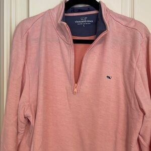 Vineyard Vines Pink Zip Up Sweater